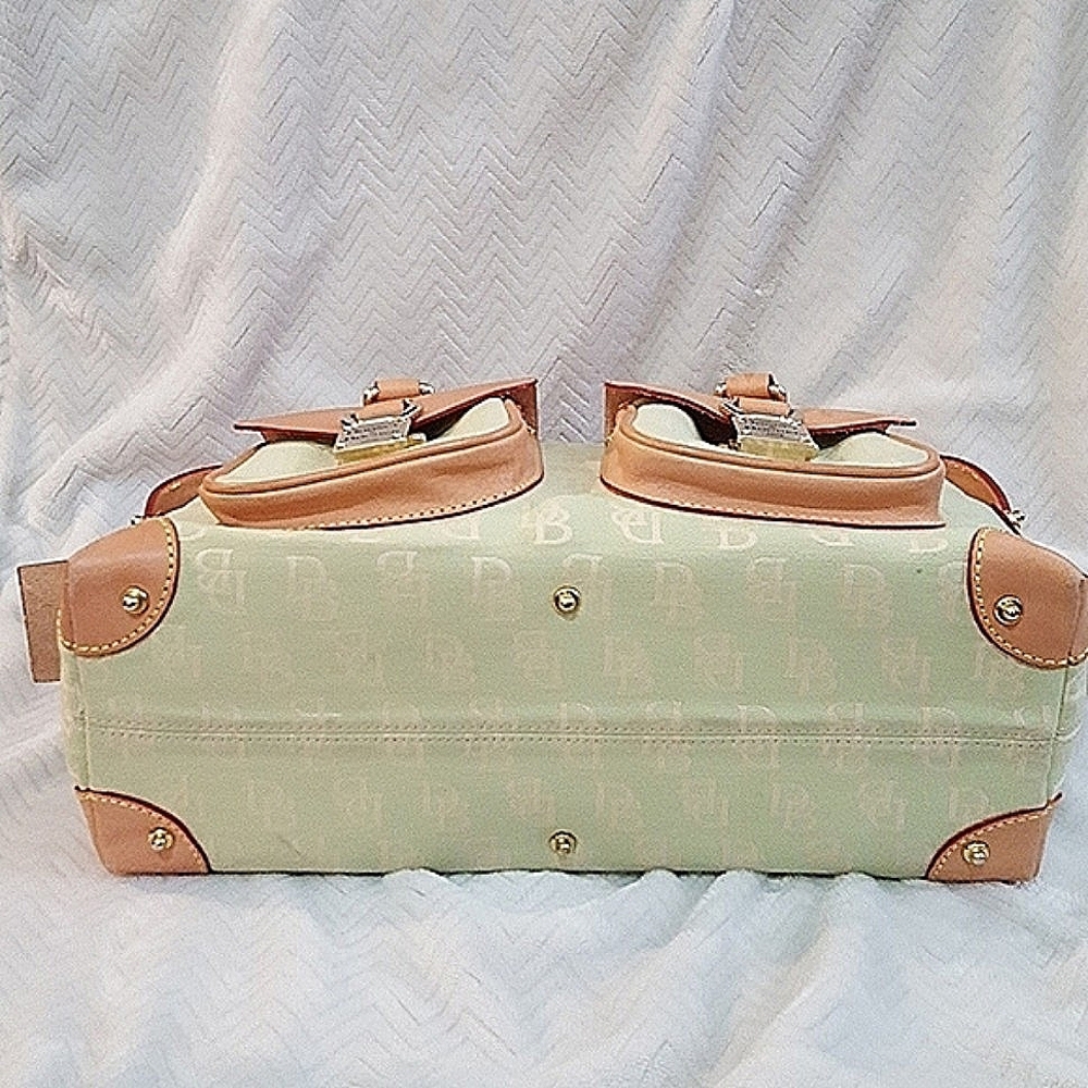 Vintage Dooney & Bourke Double Pocket Tote Bag Satchel Purse - Picture 3 of 16